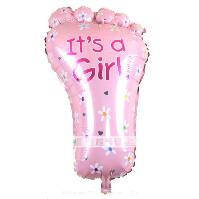 1 шт. голубой розовый фольга воздушный шар для ног рисунок мальчиков и девочек