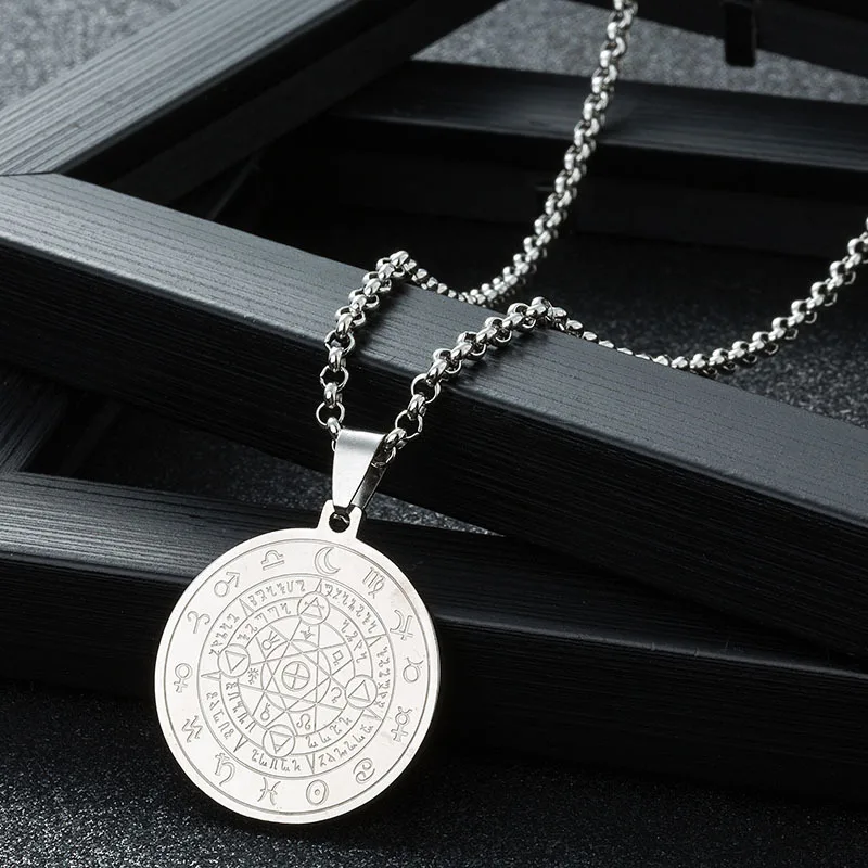 2019 модные Волшебные круглые кулоны ожерелья для женщин ожерелье из нержавеющей