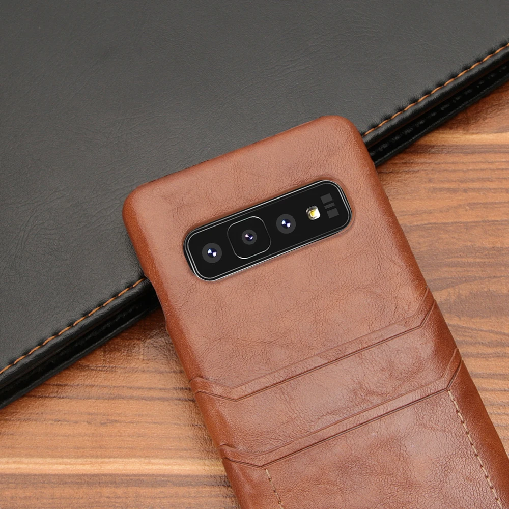 Для samsung Galaxy S8 S9 плюс S10 S10e кожаный чехол роскошный винтажный кошелек для карт