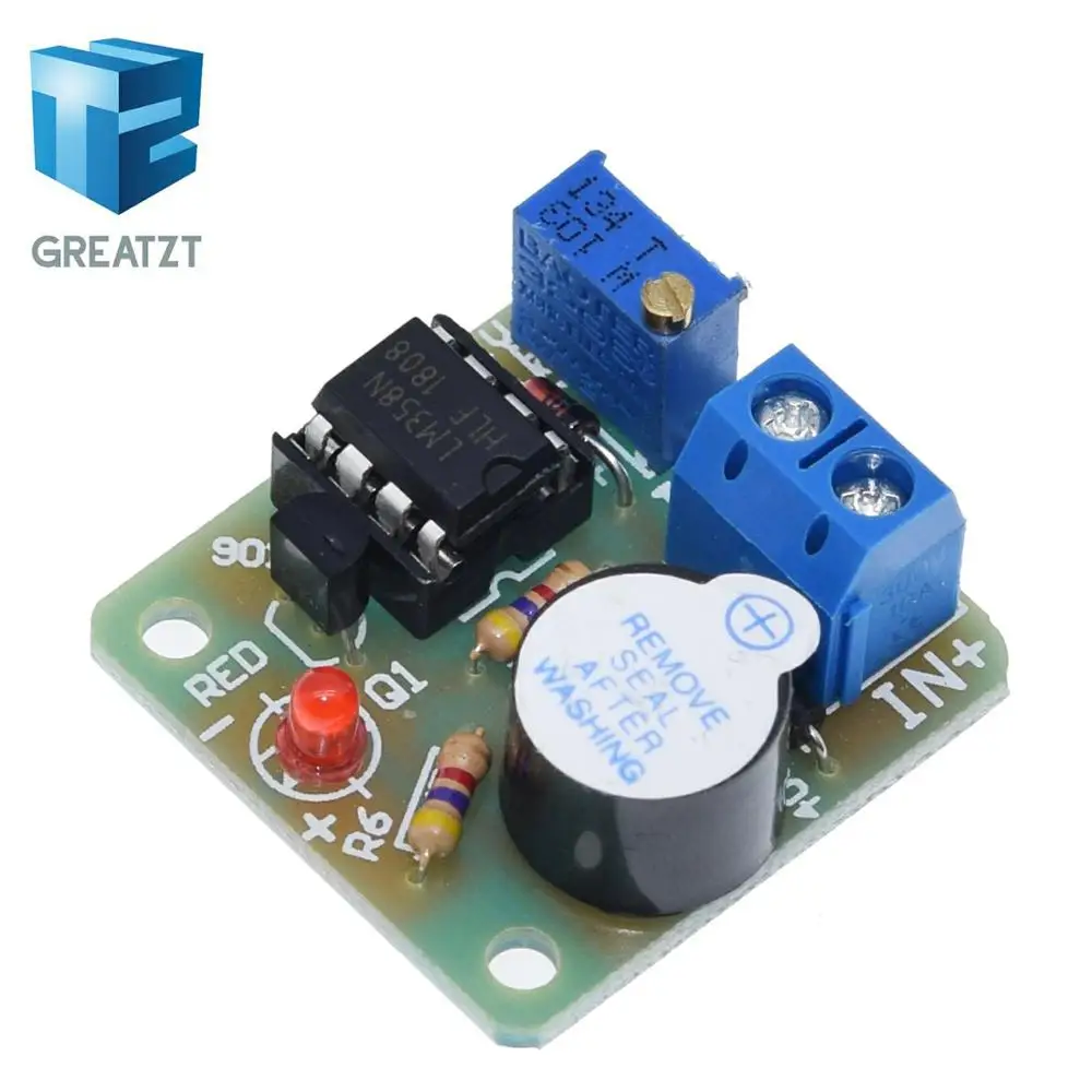 12В LM358 аккумулятор звуковая сигнальная доска звуковой сигнал предотвращает