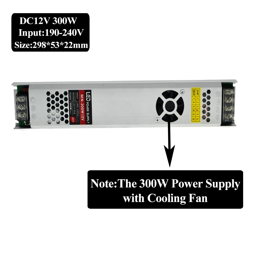 Ультра тонкий светодиодный источник питания DC12V переключатель освещения