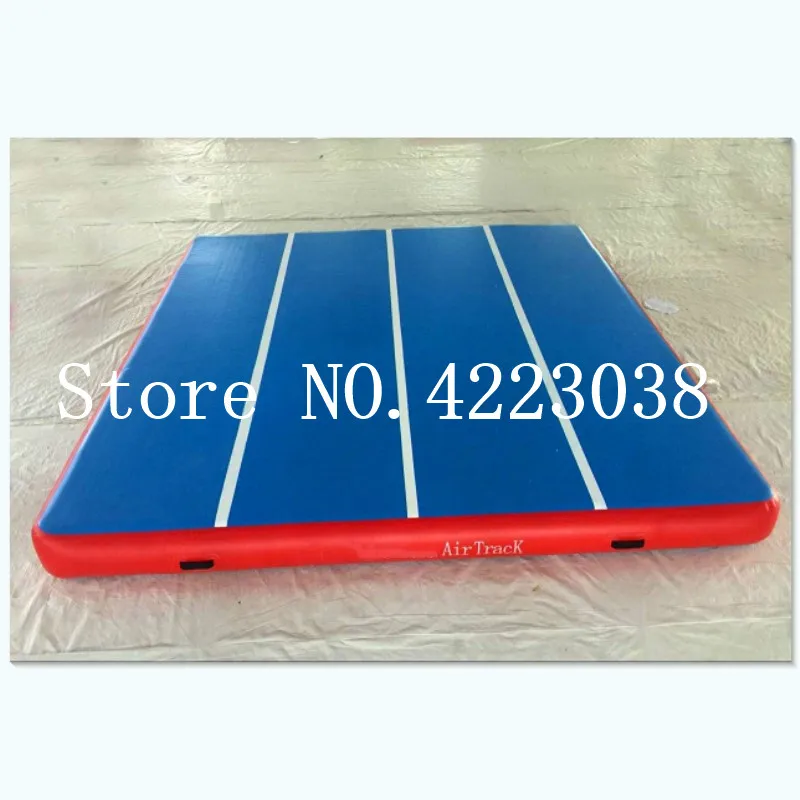 Купить Надувной гимнастический коврик с насосом, 4x4x0,2 м, 5 м, 6 м