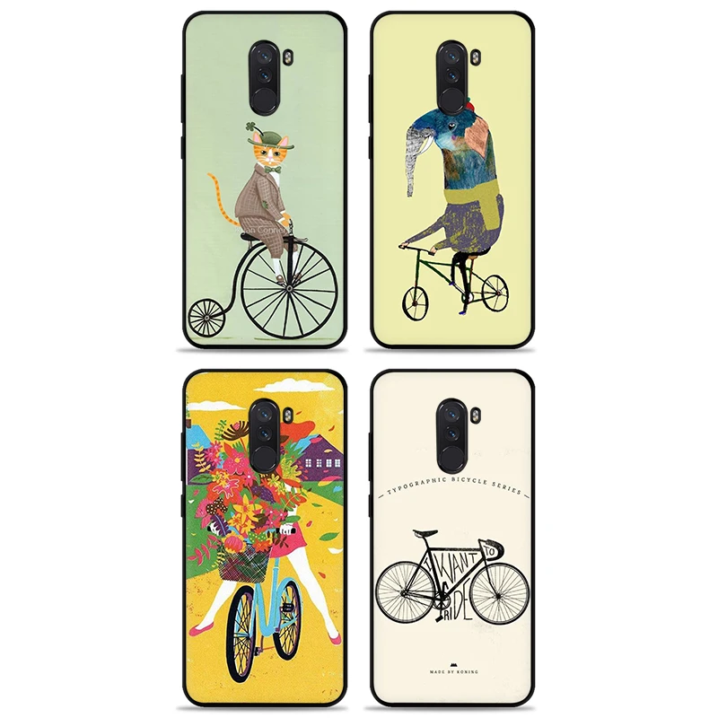 Велосипедный Мягкий силиконовый чехол для телефона Xiaomi 5X 6 6X 8 A1 A2 Lite 9 9se Max3 POCOPHONE F1