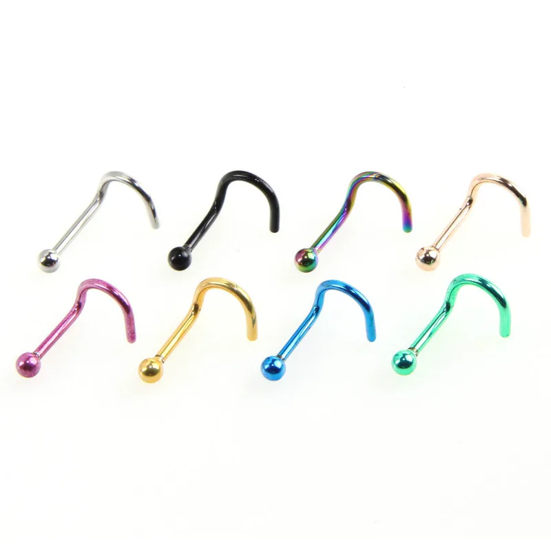 Кольцо для пирсинга женское из нержавеющей стали и титана ювелирное изделие носа