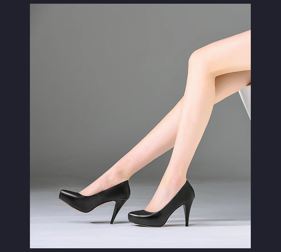 SOPHITINA/женские туфли-лодочки на платформе 2,5 см; офисные женские туфли из натуральной кожи на тонком каблуке; удобные туфли-лодочки высокого качества с круглым носком; POB2
