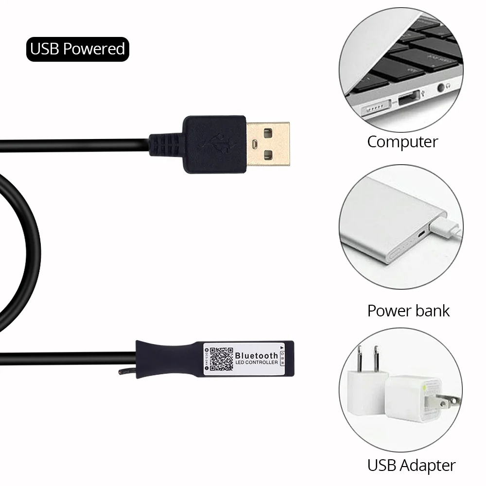 DC 5 24V светодиодный мини Bluetooth контроллер USB Led RGB для светодиодной ленты