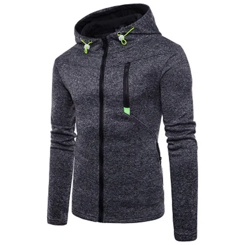 Men Cotton Hoodie Sweatshirts Solid Slim Zipper Hooded Cardigan Coat Male Joggers Warm Windproof Clothing Casual Hot Sale | Мужская