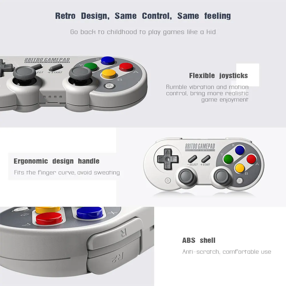 8 Bitdo Новый SF30 Pro/SN30 Pro беспроводной Bluetooth геймпад контроллер Джойстик для