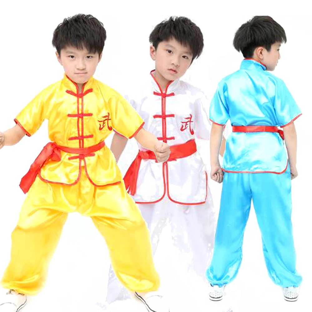

Детская традиционная китайская одежда для ушу, униформа для занятий боевыми искусствами, костюм кунг-фу, сценический костюм для мальчиков и...