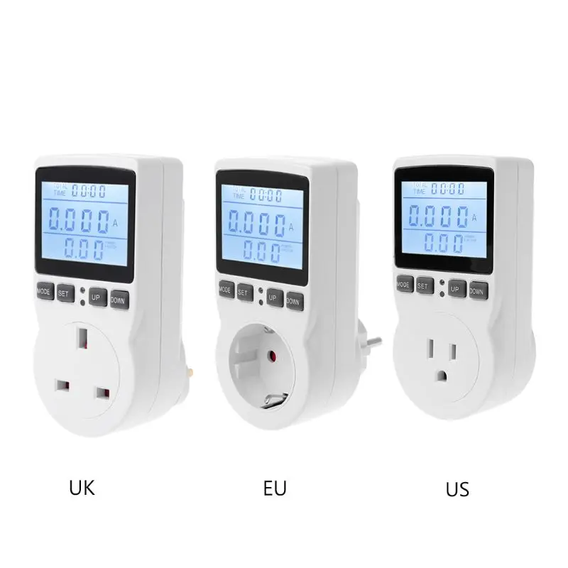 

Digital Power Meter Socket Meter Current Voltage Watt Electricity Cost Measuring Monitor Power Analyzer Electronic Outlet Socket