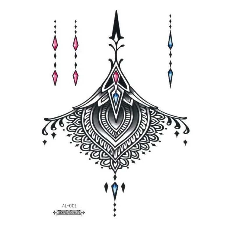 Водостойкие временные украшения для талии венок цветы наклейка с татуировкой