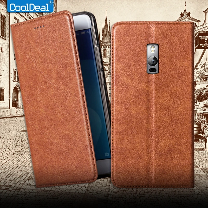 Винтаж кожаный чехол для OnePlus 2 Чехол Two роскошный мобильный телефон откидная
