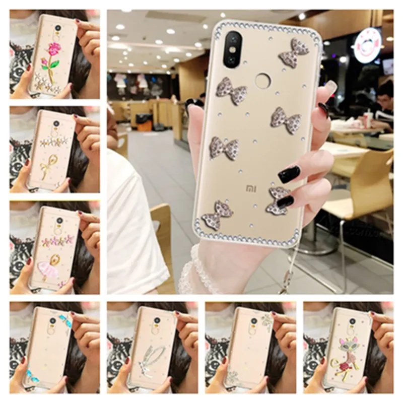 Redmi 6 Por 6A bling Diamond Rhinestone Case for Xiaomi Note 4X 4 3 5 5a Pro Prime S2 4a Mi6 mi5s Mi A2 LITE A1 6X 8 |
