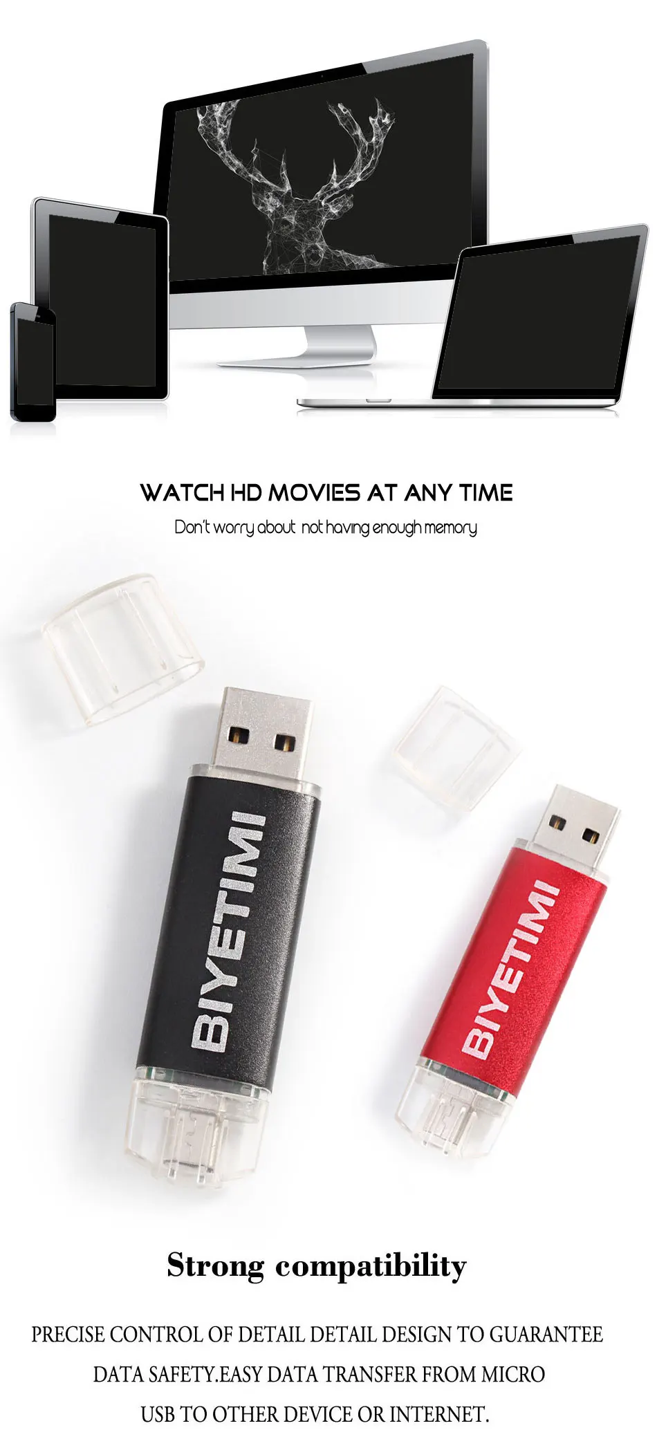 Usb флеш-накопитель BIYETIMI Corlorful OTG, 8 ГБ, 16 ГБ, 32 ГБ, 64 ГБ, карта памяти Usb, 2,0, флешка флеш-накопитель для смартфона