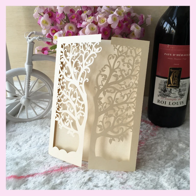 wonderful wedding invitations cards with custom printing wording very hot sale 2016 QJ-26 | Дом и сад