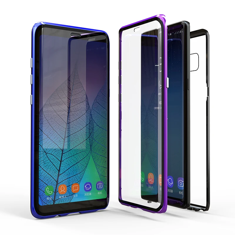 Магнитный адсорбционный противоударный металлический бампер + Прозрачный