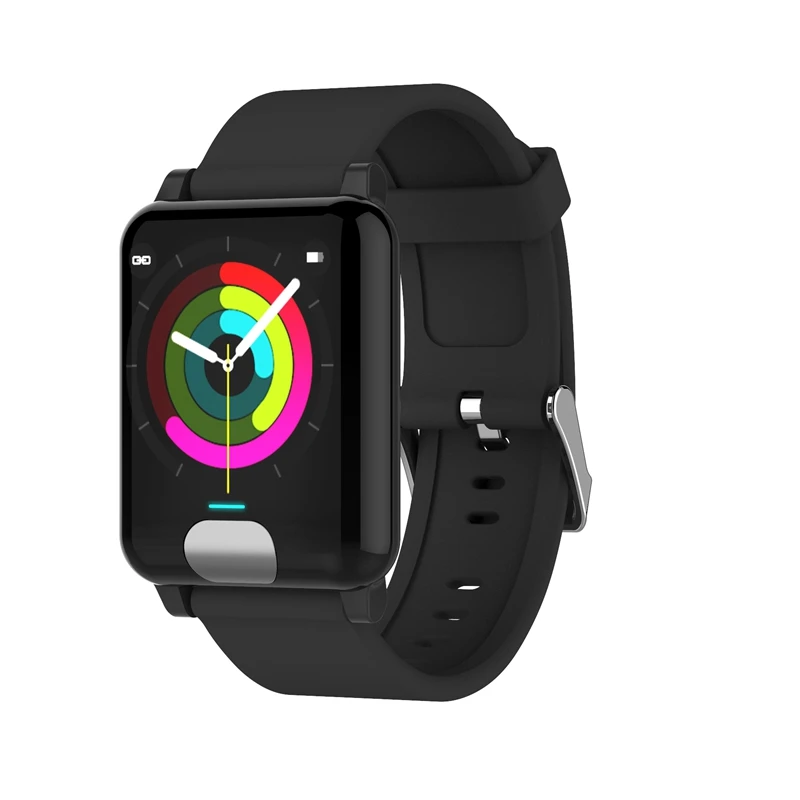 Black with BOX E04 Смарт часы ЭКГ+ PPG кровяное давление монитор сердечного ритма водонепроницаемые часы фитнес трекер Smartwatch Браслет для IOS Android - Цвет: Black with BOX