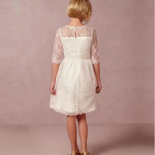 Платья для первого причастия белые платья принцессы с цветочным узором девочек