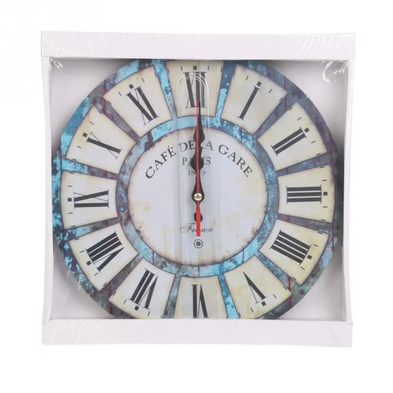 Европейский Старинные Творческий Круглые Деревянные Настенные Часы Пастырской