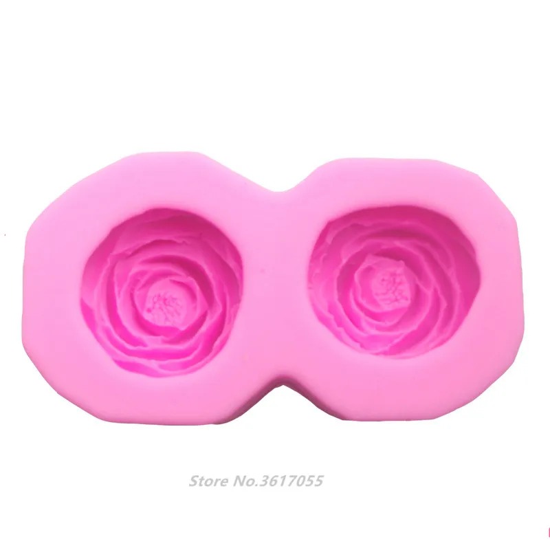Двойная форма для мыла пион силиконовая изготовления вручную свечей поделки