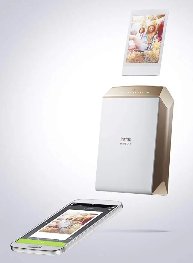Gold SP-2 Printer Fujifilm INSTAX Share SP-2 смартфон принтер(серебристый/золотистый), Fujifilm Instax Mini Dual Pack мгновенная пленка и чехол - Цвет: Gold SP-2 Printer