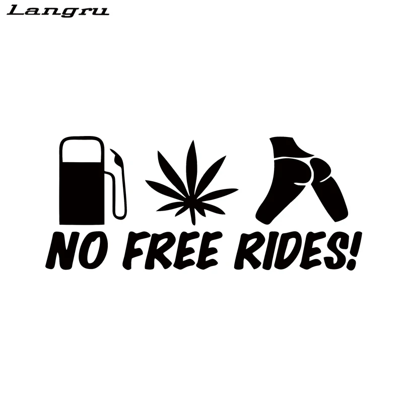 Автомобильная наклейка Langru забавная виниловая на окна автомобиля без Free Rides JDM