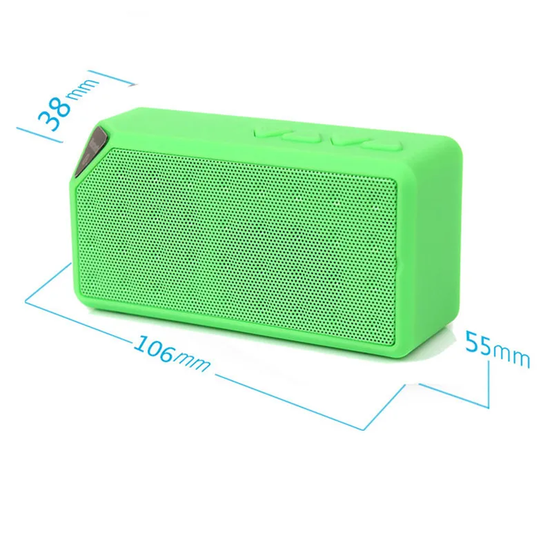 Mini X3 Protable Wireless Bluetooth Speaker with Mic Loudspeaker Boombox Subwoofer Soundbar Support TF FM Radio caixa de som | Электроника