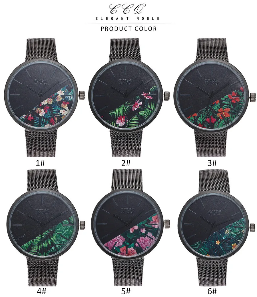 CCQ Top Brand Mens Watch Quartz Stainless Steel Band Marble Strap Womens Analog Ladies Dress Wristwatches reloj #N05 | Наручные часы