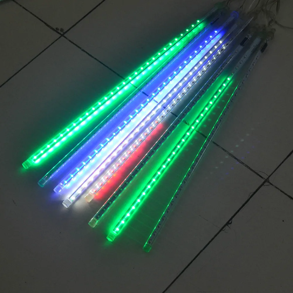 LED лампочка свет Метеор 8 трубки 448 3528SMD 50 см красочные светодиодный нитяных шаров