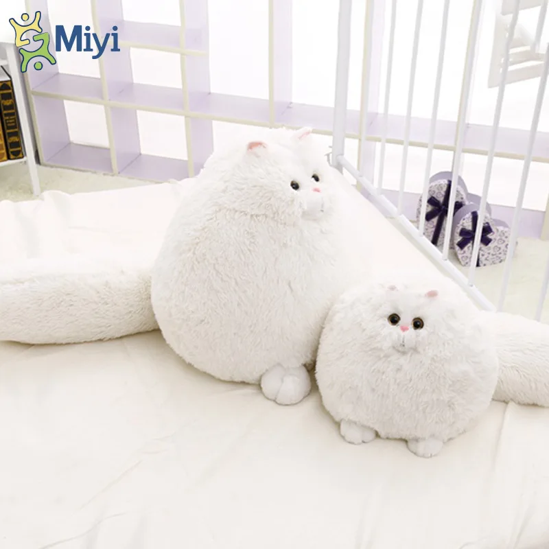 Lovely Toys for Children Stuffed Animals Soft Plush Dolls mkd2 Birthday Gift Long Tail White Fat Persian Cat | Игрушки и хобби