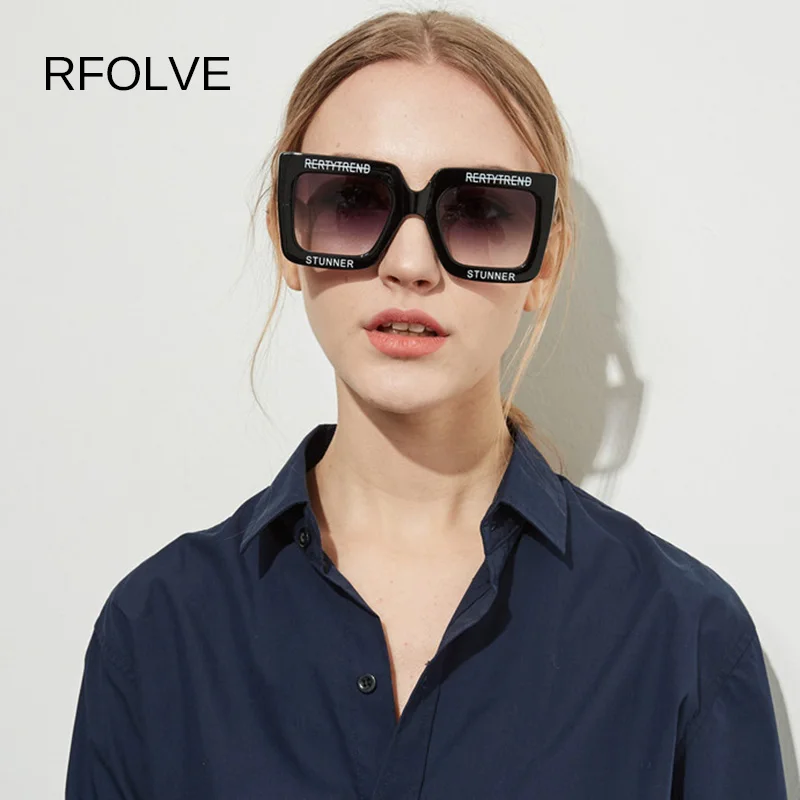 Rfolve Алфавит рамка солнцезащитные очки Для мужчин женщин Брендовая дизайнерская