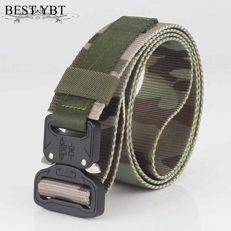 

Best YBT Unisex Belt Nylon Alloy Insert buckle Women Belt Cowboy outdoor sports Simple Fashion Casual High Quality Men Belt