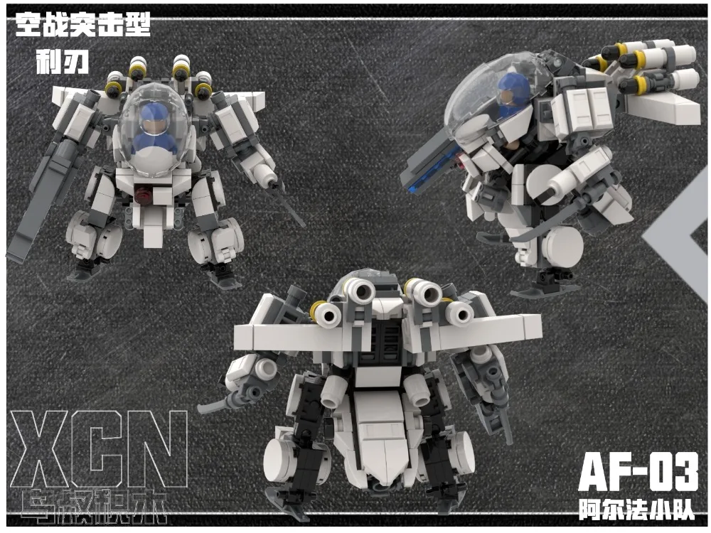 Блоки MOC маленькая меха Альфа команда переносит LegoBoys робот совместимые Legoelys
