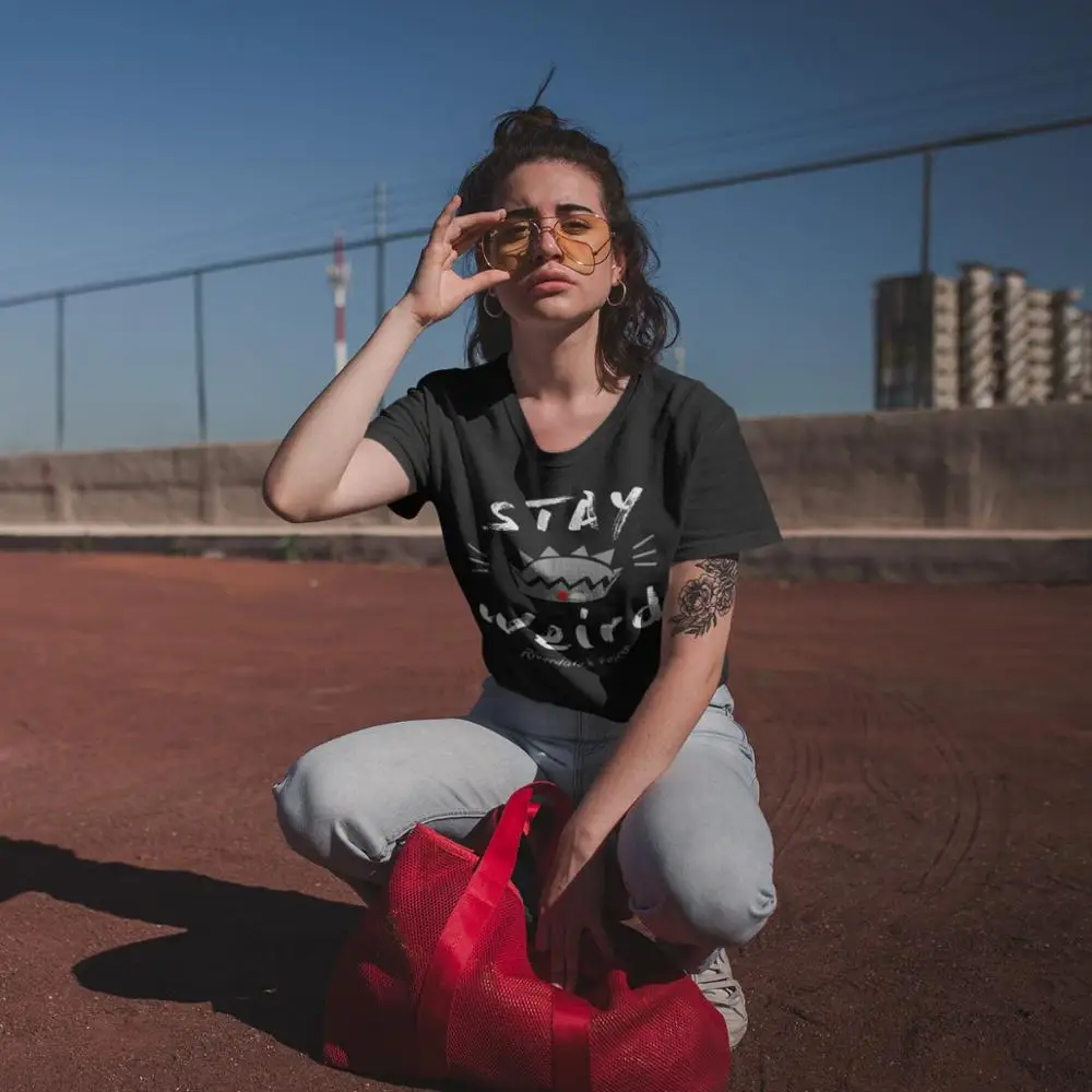 Ривердейл Арчи футболка Тупоголовым STAY WEiRD размера плюс хлопковая женская с