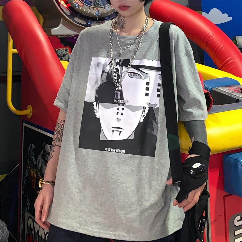 Harajuku/Одежда для пар; летняя уличная одежда; Винтажная футболка в Корейском стиле с принтом Ulzzang; футболки с коротким рукавом для женщин; топы