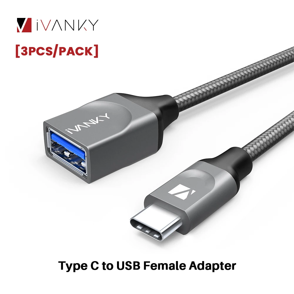 [Пожизненная гарантия] iVANKY OTG функция type C к USB Женский адаптер 3 1 для MacBook