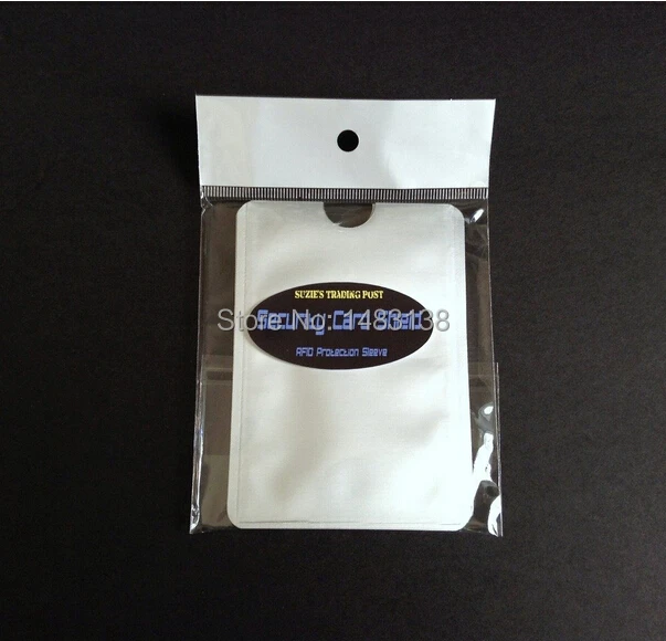 

50pcs/lot Anti Scan RFID Blocking Sleeve for Credit Card Secure rfid Blocker protector card sleeve