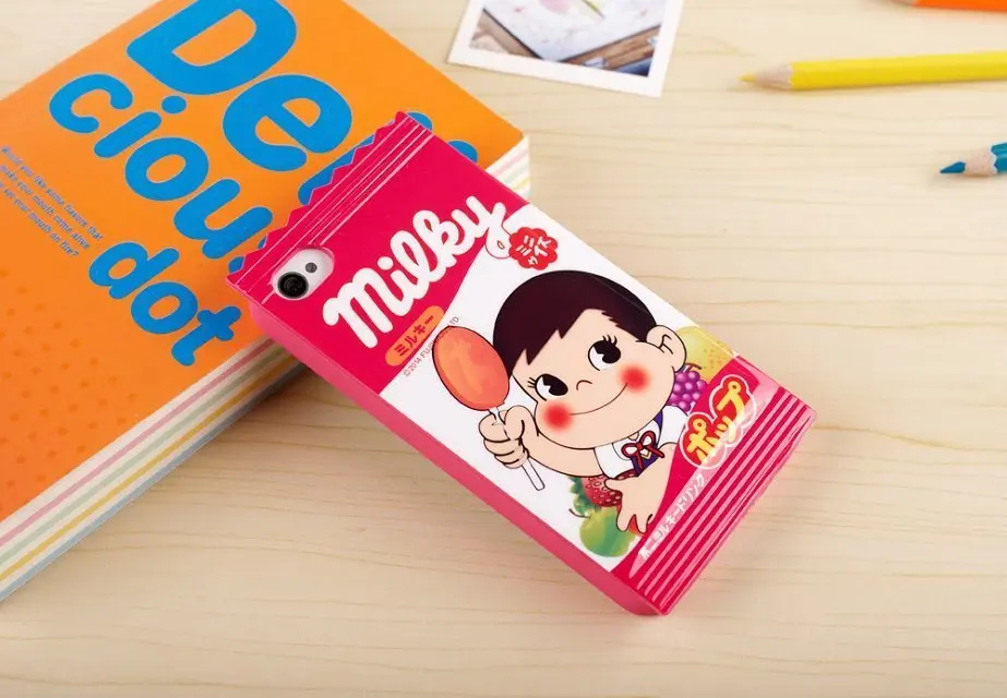 100pcs/lot Milky Candy Girl Soft Gel TPU Cell Phone Case Cover for iphone 4 4s hot sell DHL Free shipping |