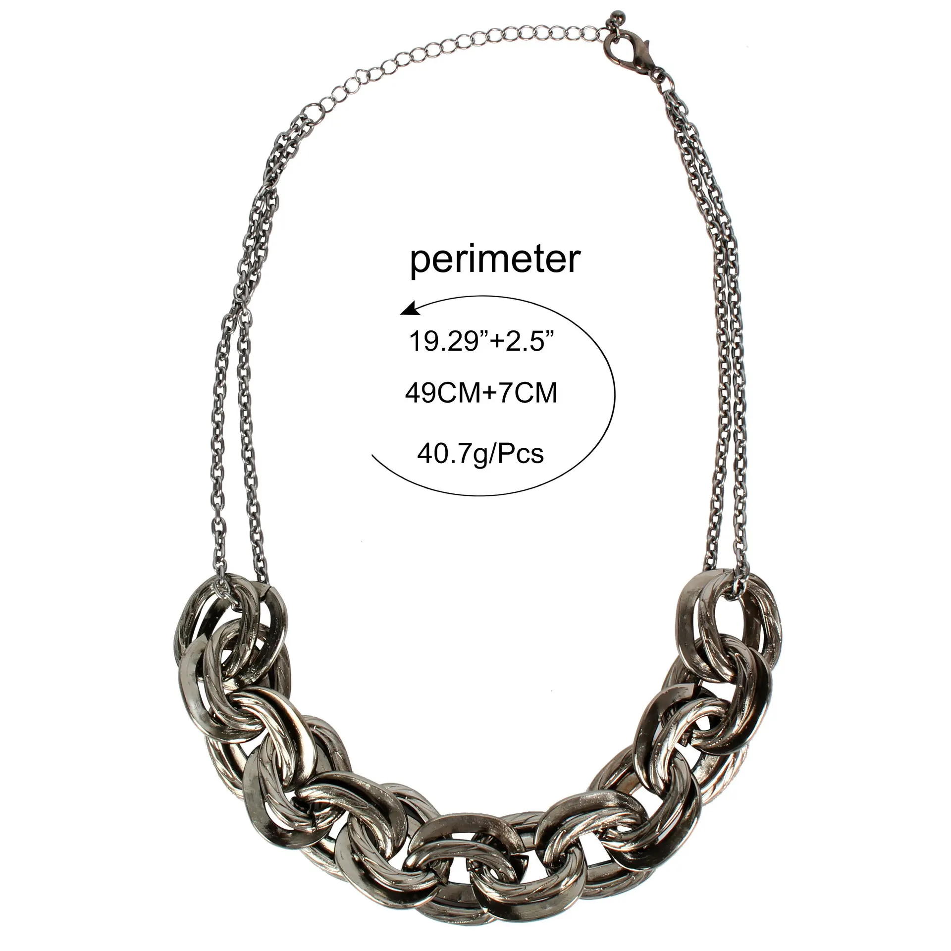 2019 New Metal Thick Chain Jewelry Necklace Men and Women Fashion Personality Exaggerated | Украшения и аксессуары