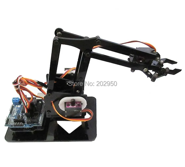 1 Набор акриловая механика ручка робот 4 DOF Arm создан Обучающий набор 4DOF DIY робот рука робот коготь Обучающий набор для Arduino