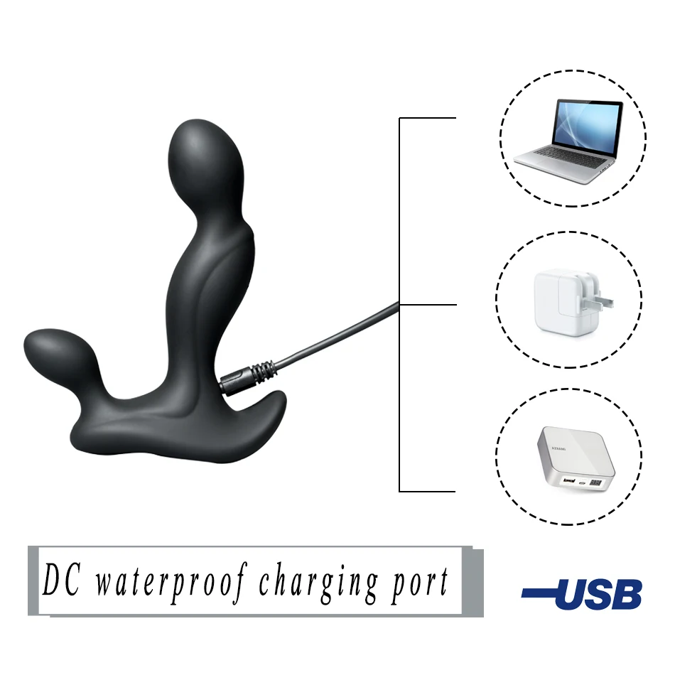 Массажер простаты Анальный вибратор взрослые секс игрушки USB перезаряжаемая 7