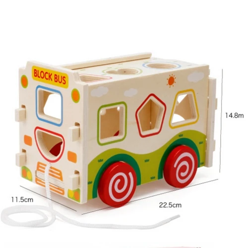 Montessori 3D Wooden disassembly toy shape cognitive pairing small train toys for children educational blocks free shipping | Игрушки и