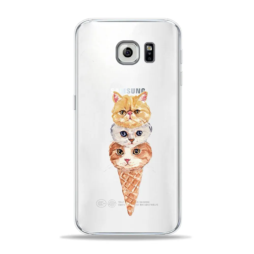 TPU D909 Забавный милый чехол для телефона с рисунком в виде животного для samsung S10 s9 s8 Plus A50 A70 мягкий прозрачный чехол из ТПУ с милым рисунком для A5 A6 - Цвет: TPU D909