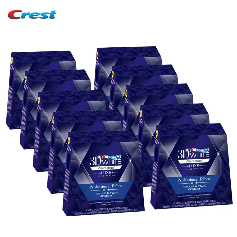 Crest 3D профессиональные полоски для отбеливания зубов 10 коробок (400 полосок)|dental
