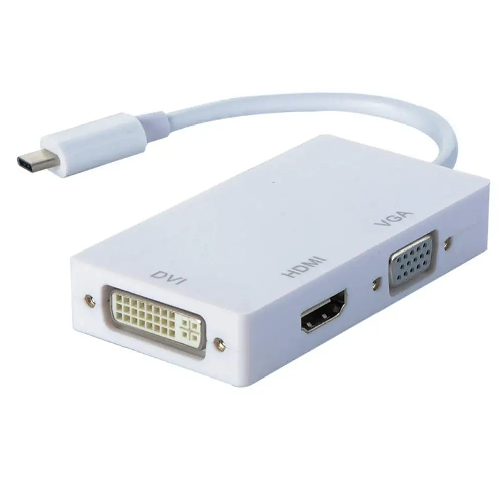 3 в 1 USB 3. 0 Type C/Mini DP к DVI HDMI VGA Кабель адаптер 4K C мультипортовый конвертер для
