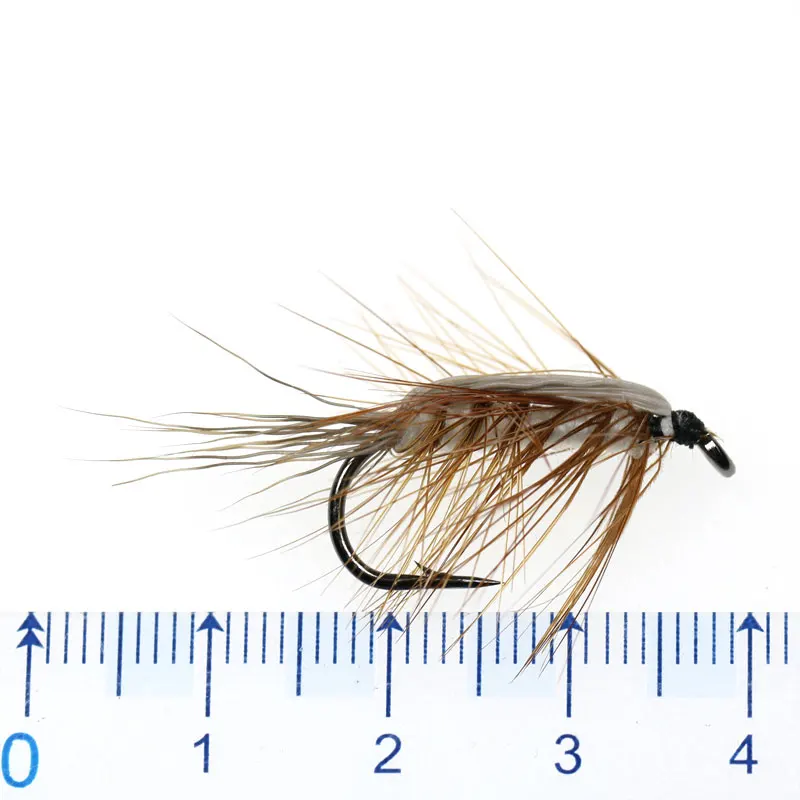 ICERIO 8 шт. белое тело шерстяной червь коричневый Caddis Nymph искусственная мушка жук