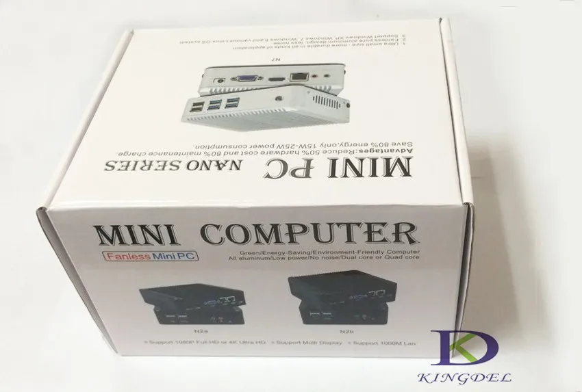 Новейшая Поддержка 6* COM безвентиляторный мини-ПК с Celeron J1900 2* LAN HDMI VGA четырехъядерный Мини компьютер Windows7 Linux HTPC промышленный ПК