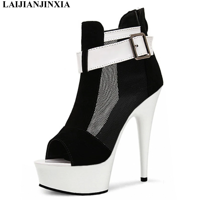 

Новинка, пикантные сандалии LAIJIANJINXIA на высоком каблуке 15 см, женские босоножки для ночного клуба, обувь для танцев на шесте, женская обувь на тонком каблуке