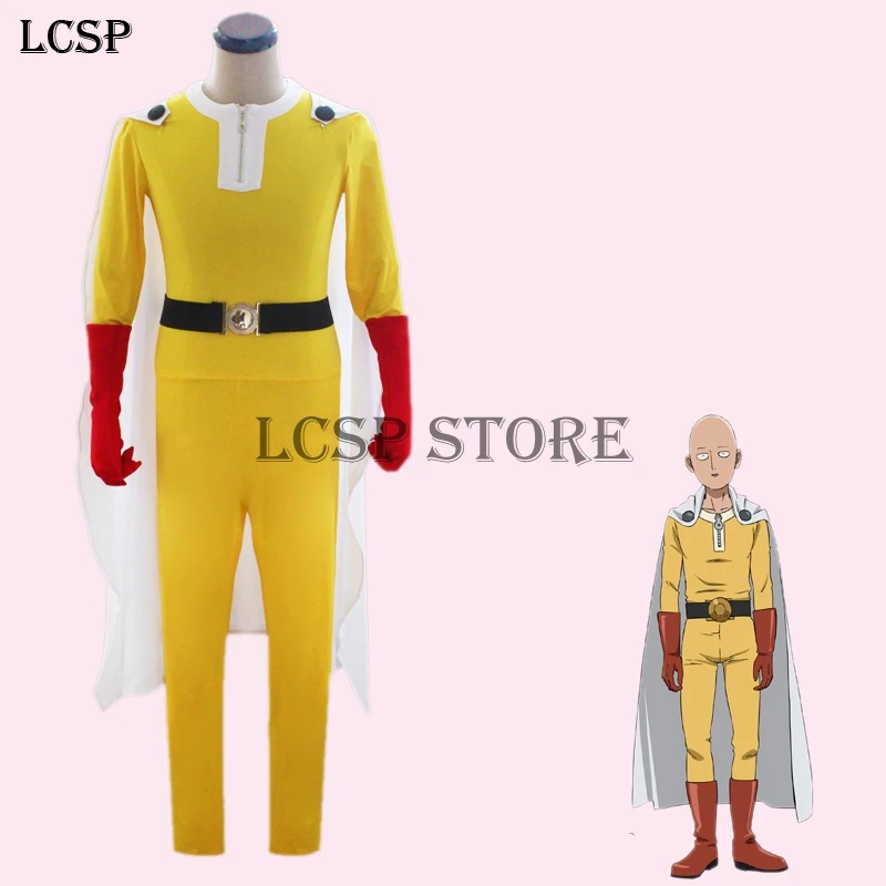 LCSP ONE PUNCH MAN Saitama японский костюм для косплея аниме Audlt облегающее Боди танцев