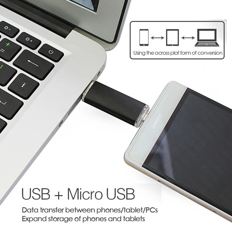 OTG USB флэш-накопитель 128 ГБ высокоскоростной флеш-накопитель 64 32 16 8 внешний